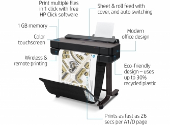 HP DesignJet T650 36po. Imprimante grand format à jet d'encre couleur-4