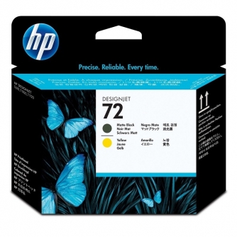 HP C9384A - HP 72 - Tête d'impression Jaune / Noir mat